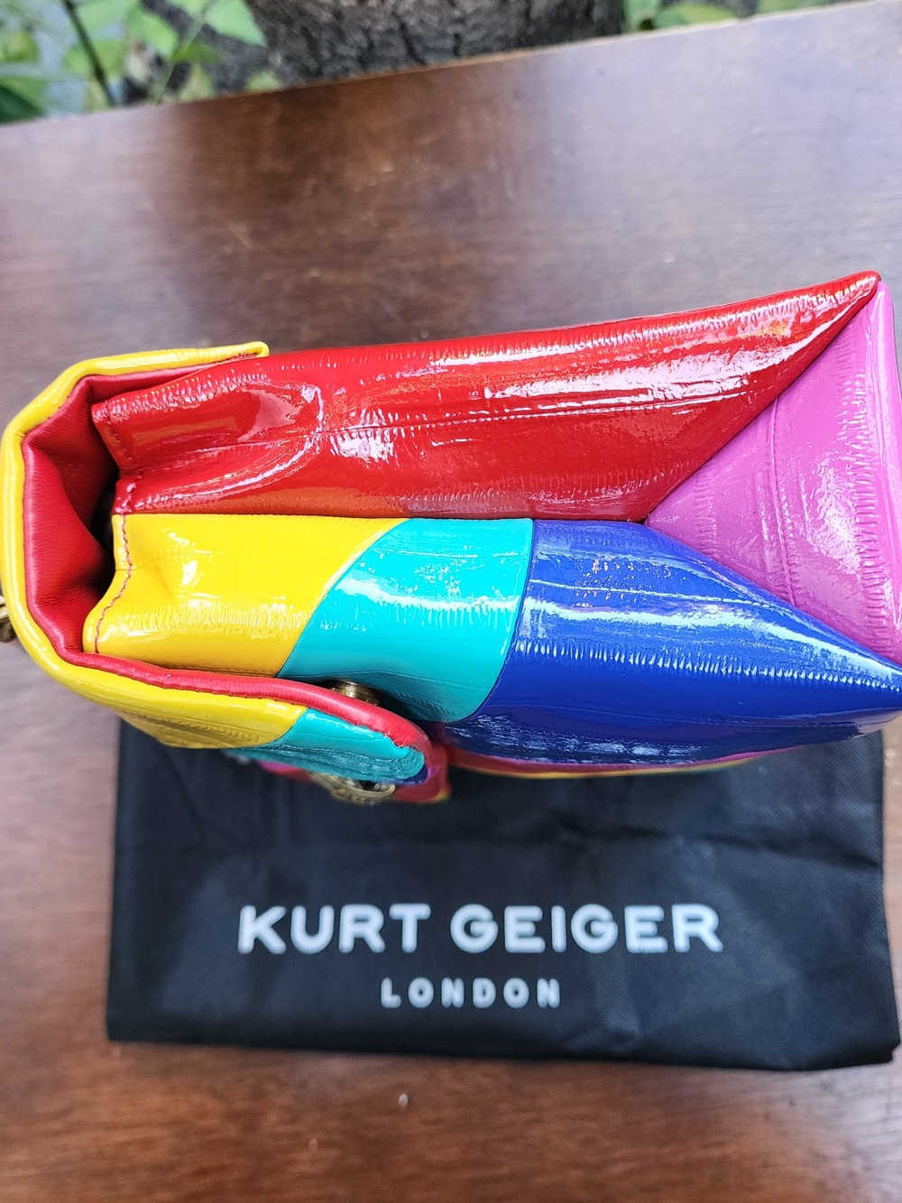 Kurt Geiger London Rainbow Wave Leather Kensington Bag NWT - Picture 4 of 15